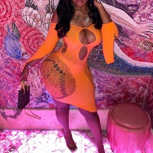 Orange Poster Girls dress